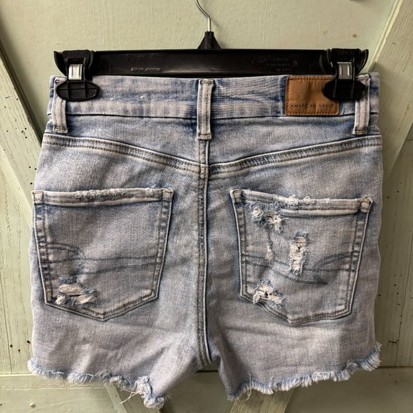 Women's American Eagle 00 Curvy Hi-Rise Shortie Denim‎ Jean Shorts - Picture 7 of 12